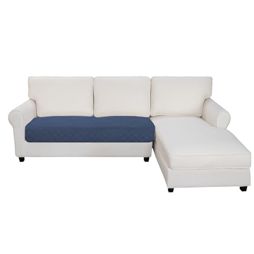 Sectional Couch Covers for Dogs L Shape Sofa Cover Reversible Sofa Slipcover Chaise Lounge Cover Furniture Protector Cover for Pets Dog Cat (30" x 50" / Dark Blue/Light Blue)