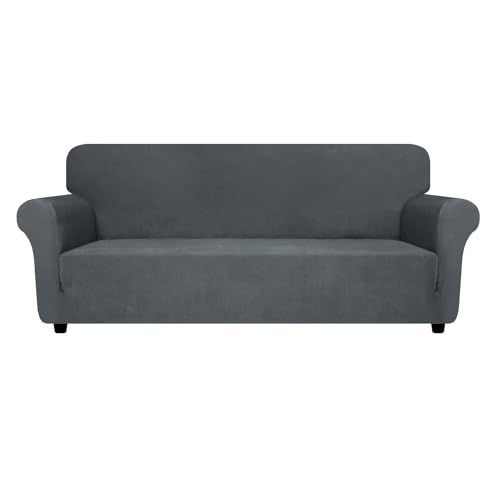 Super Stretch Couch Cover (- Dark Grey / Large (72"-92"))