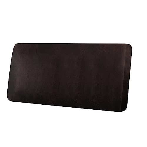 Leather Look Couch Cushion Covers Sofa Seat Slipcovers Sets Couches Furniture Protector for Sectional Armchair Loveseat Pets Kids Stretch Spandex Fabric (1 Cushion Loveseat / Chocolate)