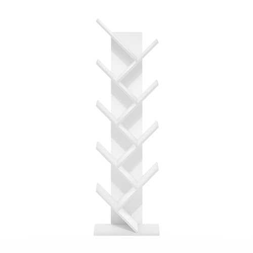 TREE Book Shelf (White / 9-Tier Tree Bookcase)