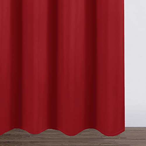 Blackout Curtains 52 x 95 inch (Bright Red / 52"W x 95"L (Pack of 2))