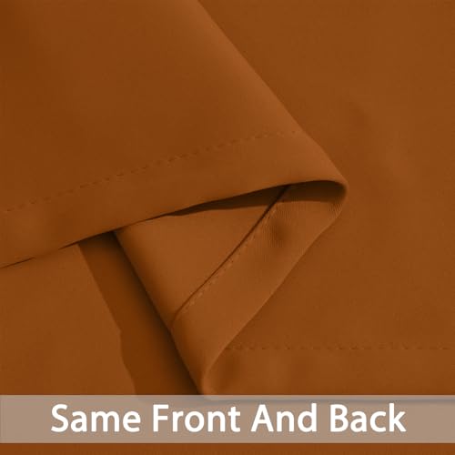Room Darkening Curtains 52x84 inch Length Burnt Orange (Burnt Orange / 52"W x 84"L (Pack of 2))