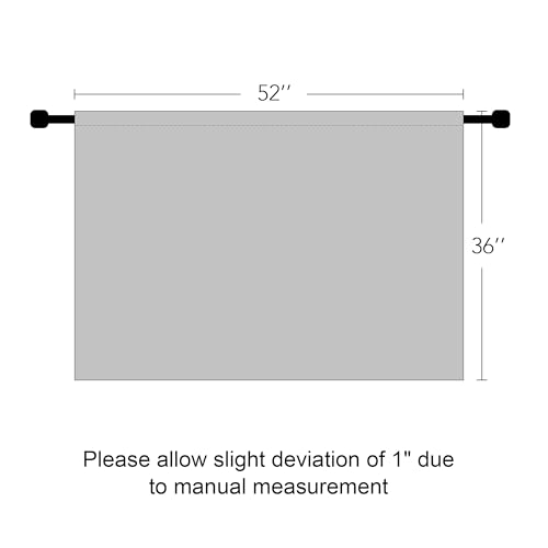 Short Blackout Curtains for Small Window Kitchen Bathroom Cafe RV (Sand / 52"W x 36"L (Pack of 2))