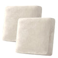 Velvet Stretch Couch Cushion Cover Plush Cushion Slipcover for Chair Loveseat Sofa Cushion Furniture Protector Seat Cushion Sofa Cover (Ivory / 2 Cushion Sofa)