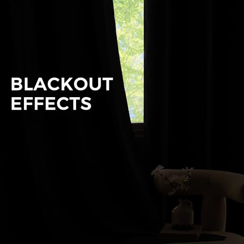 Blackout Curtains Grommet 2 Panels Grey Drapes 95Inches Long (Grey / 52"W x 95"L (Pack of 2))