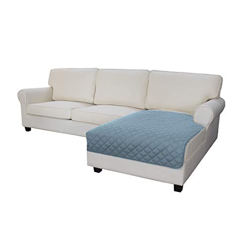 Sectional Couch Covers for Dogs L Shape Sofa Cover Reversible Sofa Slipcover Chaise Lounge Cover Furniture Protector Cover for Pets Dog Cat (42" x 52" / Light Blue/Light Blue)