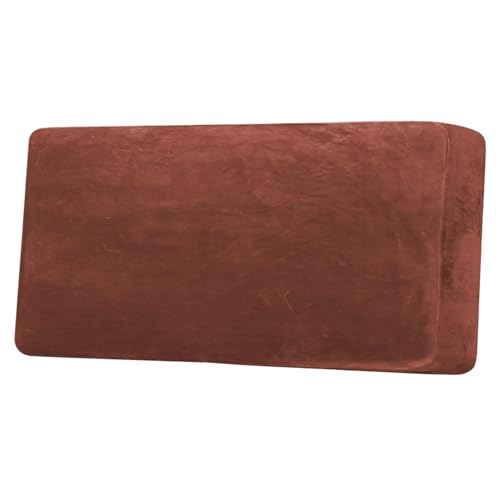Velvet Stretch Individual Couch Cushion Cover Plush Cushion Slipcover for Loveseat Sofa Cushion Furniture Protector Seat Cushion Sofa Cover (Rust / 1 Cushion Sofa)
