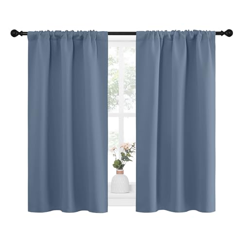 RV Blackout Curtains for Camper Windows (Stone Blue / 29"W x 40"L (Pack of 2))