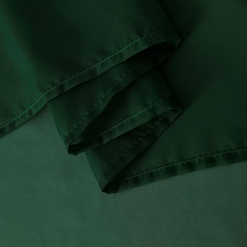 Sheer Voile Window Treatment Rod Pocket Curtain Panels for Kitchen Bedroom Living Room Drapes Sunlight Filtering Privacy Semi Home Decor Assorted Colors Sizes (Foliage Green / 52"W x 90"L (Pack of 2))