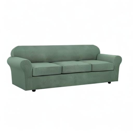 4 Piece Stretch Sofa Covers for 3 Cushion Couch Covers for Living Room Furniture Slipcovers (X-Large / Loden Frost)