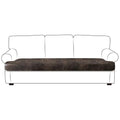 Leather Look Couch Cushion Covers Sofa Seat Slipcovers Sets Couches Furniture Protector for Sectional Armchair Loveseat Pets Kids Stretch Spandex Fabric (1 T-Cushion Sofa / Brown)