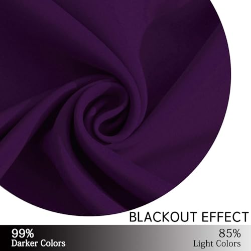 Blackout Curtains 38x36 inch Purple Thermal Drapes (Purple / 38"W x 36"L (Pack of 2))