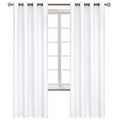Room Darkening Curtains 72 Inches Long (Pure White / 52"W x 72"L (Pack of 2))