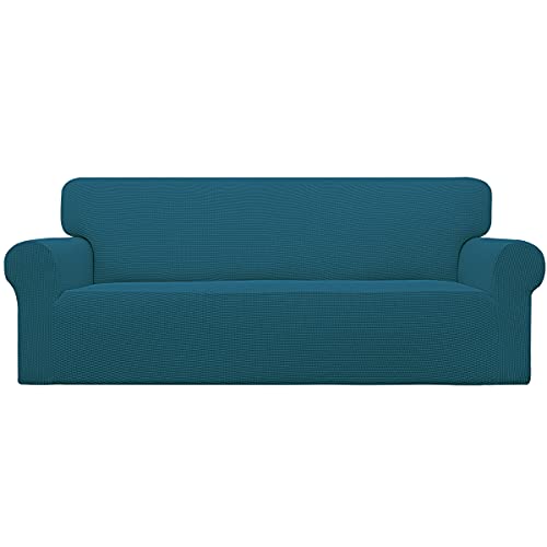 Stretch Oversized Sofa Couch Slipcover Washable Peacock Blue (X-Large Sofa / Peacock Blue)