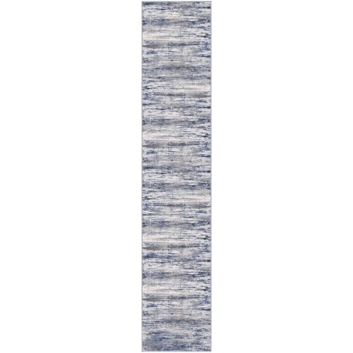 Modern Abstract Kitchen Runner Rug (Blue-grey / 2' x 10' (Runner))