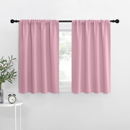 RV Blackout Curtains for Camper Windows (Rouge Pink / 34"W x 36"L (Pack of 2))
