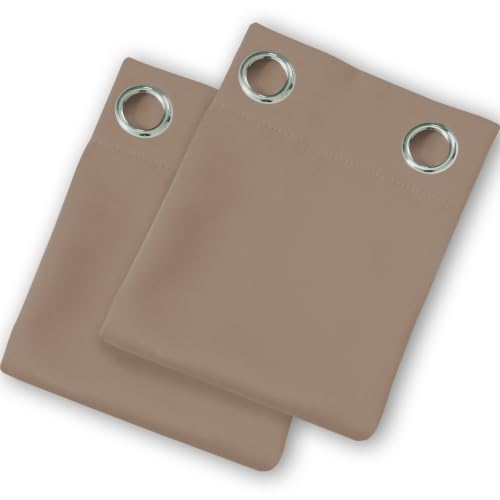 Cappuccino Blackout Curtains 34 x 84 Inch Length (Cappuccino / 34"W x 84"L (Pack of 2))