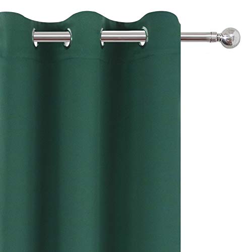 Dark Green Bedroom Blackout Curtains (Green / 52"W x 54"L (Pack of 2))