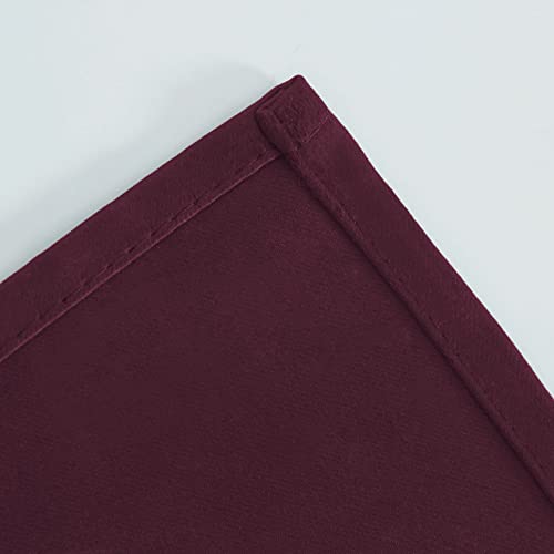 Burgundy Blackout Curtains 38 x 54 Inch Length (Burgundy Red / 38"W x 54"L (Pack of 2))