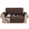 Oversized Loveseat Couch Cover for Dogs (Chocolate/Beige / Loveseat - Oversized (54"))