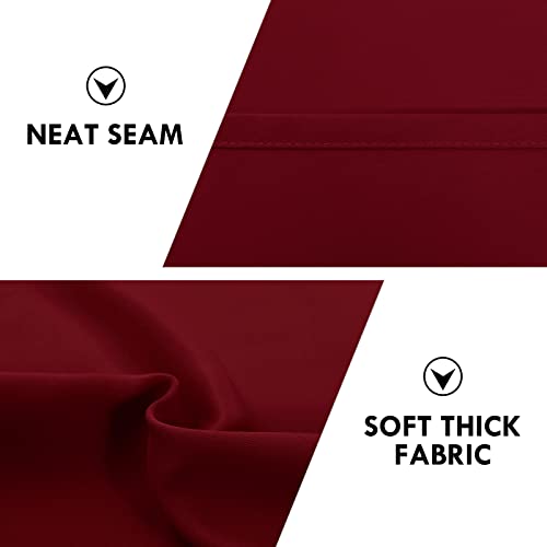 Short Blackout Curtains 60 x 36 Inch Long for Kitchen RV Bunk Burgundy (Burgundy / 60"W x 36"L (Pack of 2))