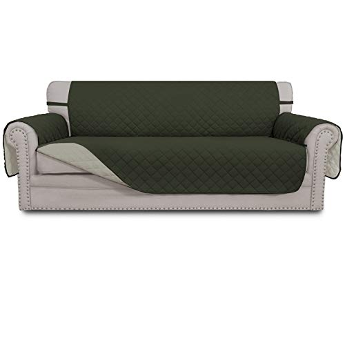 Reversible Couch Cover (Army Green/Beige / X-Large Sofa)