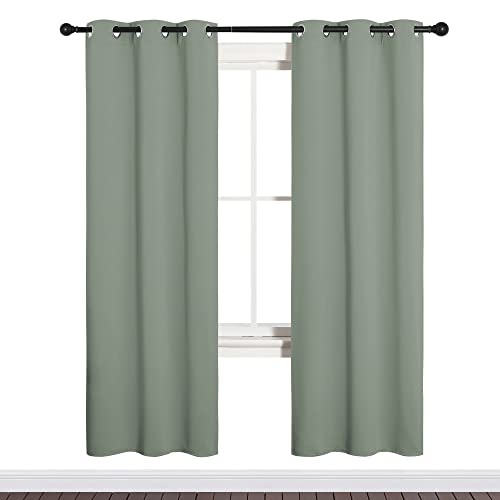 Bedroom Curtain Panels (Sage Green / 34"W x 72"L (Pack of 2))