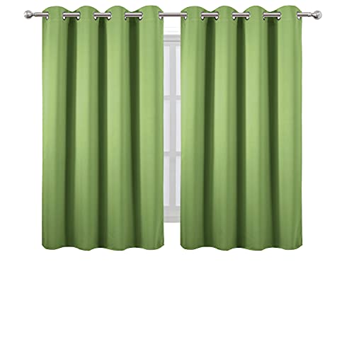 Blackout Curtains 52 x 45 inch (Light Green / 52"W x 45"L (Pack of 2))