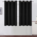 Black Thermal Blackout Curtains (Black / 52"W x 54"L (Pack of 2))