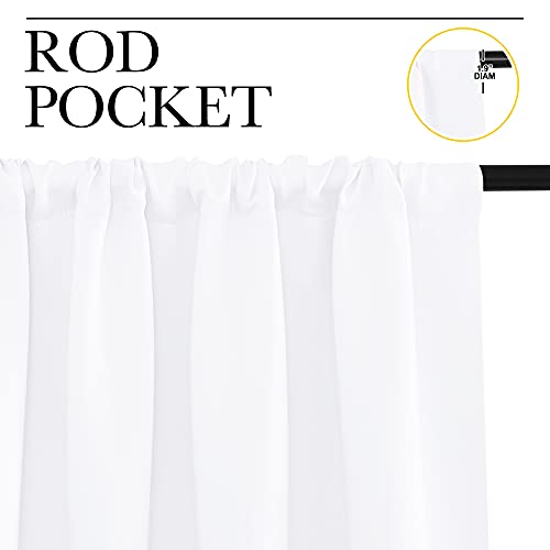 RV Curtains for Camper Windows (Pure White / 29"W x 20"L (Pack of 2))