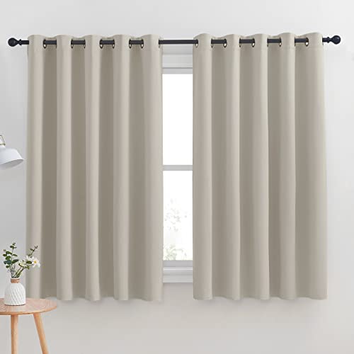Thermal Insulated Narural Blackout Curtains for Bedroom (Natural / 70"W x 63"L (Pack of 2))