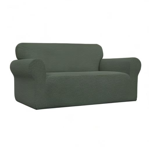 Stretch Oversized Loveseat Couch Covers Washable Olive Green (Medium-XL Loveseat / Olive Green)