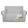 Reversible Quilted Sofa Cover Dog Couch Covers for Sofa (Small-XL / Light Gray/Ivory)