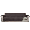 Reversible Quilted Couch Covers for Dogs Sofa Cover 4 Seater 88" (XX-Large / Chocolate/Beige)