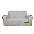 Reversible Quilted Couch Covers for Dogs Loveseat Sofa Cover 46.5” (Medium / Light Gray/Light Gray)