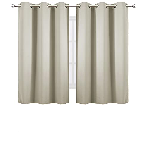 Light Beige Thermal Blackout Curtains (Light Beige / 38"W x 54"L (Pack of 2))