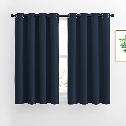 Blackout Curtain Panels Grommet (Navy / 52"W x 45"L (Pack of 2))