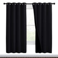 High End Thermal Curtains (Black / 46"W x 72"L (Pack of 2))