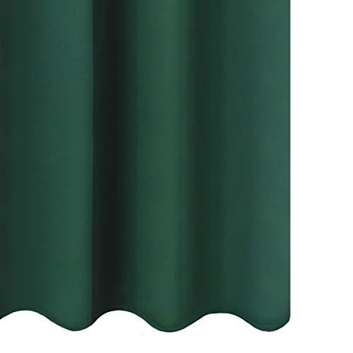 Dark Green Thermal Blackout Curtains (Green / 52"W x 95"L (Pack of 2))