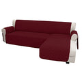 Reversible L Shape Sectional Couch Cover (X-Large / Christmas Red/Christmas Red)