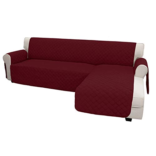 Reversible L Shape Sectional Couch Cover (X-Large / Christmas Red/Christmas Red)