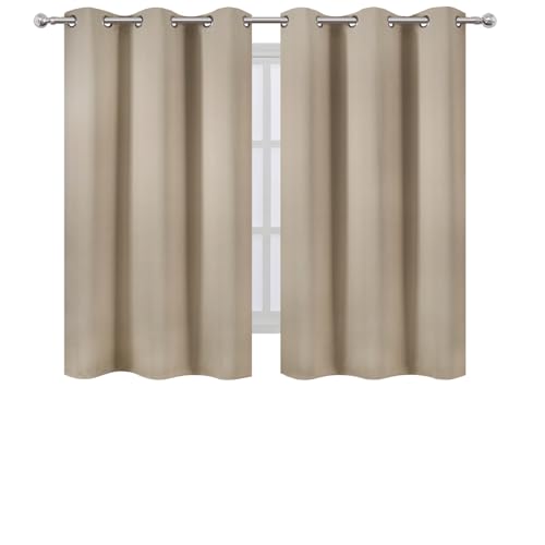 Khaki Blackout Curtains (Khaki / 38"W x 54"L (Pack of 2))