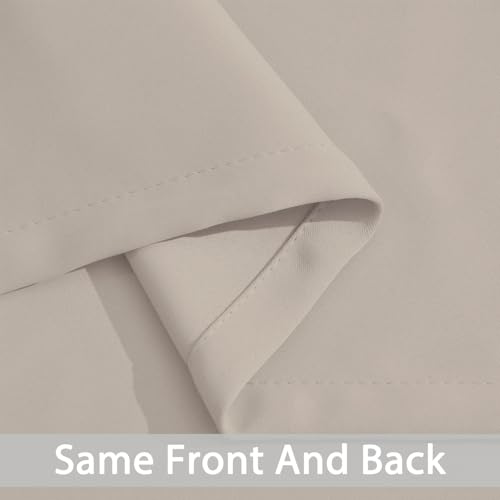 Blackout Curtains 38x36 inch Natural Thermal Drapes (Natural / 38"W x 36"L (Pack of 2))