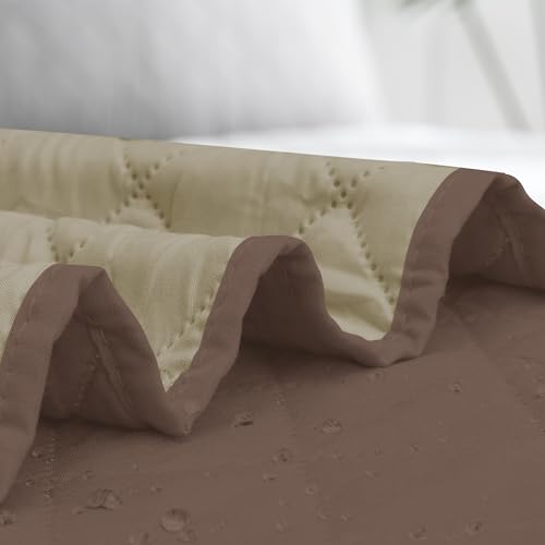 Sectional Couch Covers for Dogs L Shape Sofa Cover Reversible Sofa Slipcover Chaise Lounge Cover Furniture Protector Cover for Pets Dog Cat (30" x 50" / Brown/Beige)