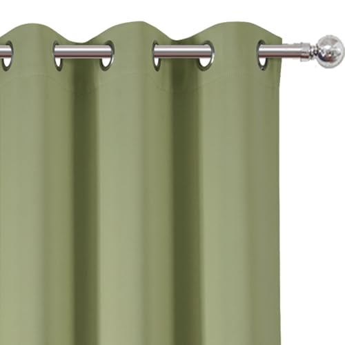 Sage Green Thermal Blackout Curtains (Sage Green / 38"W x 63"L (Pack of 2))