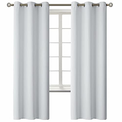 Room Darkening Curtains 72 Inches Long (Greyish White / 42"W x 72"L (Pack of 2))