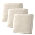 Velvet Stretch Couch Cushion Cover Plush Cushion Slipcover for Chair Loveseat Sofa Cushion Furniture Protector Seat Cushion Sofa Cover (Ivory / 3 Cushion XL Sofa)