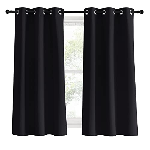 Black Curtains for Boys Room (Black / 34"W x 60"L (Pack of 2))