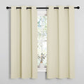 Beige Room Darkening Curtains for Kitchen 42" w x 48" L 2 Panels (Beige / 42"W x 48"L (Pack of 2))