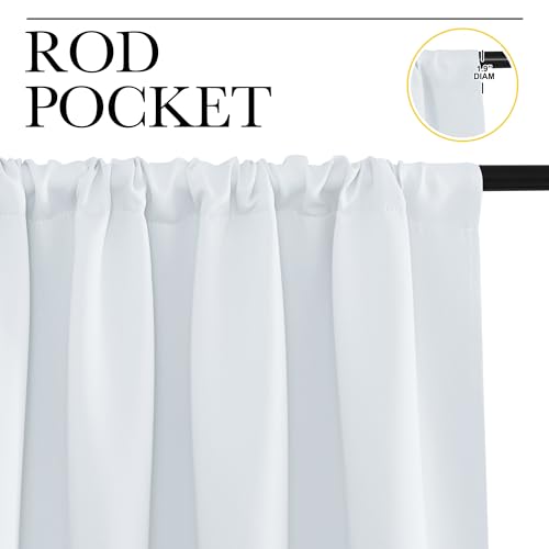 Greyish White Window Curtain Panels (Greyish White / 29"W x 20"L (Pack of 2))